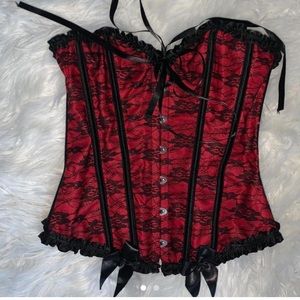 Black & Red Lace Corset